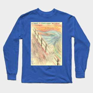 Modern Day Tribute to Edvard Munch Long Sleeve T-Shirt